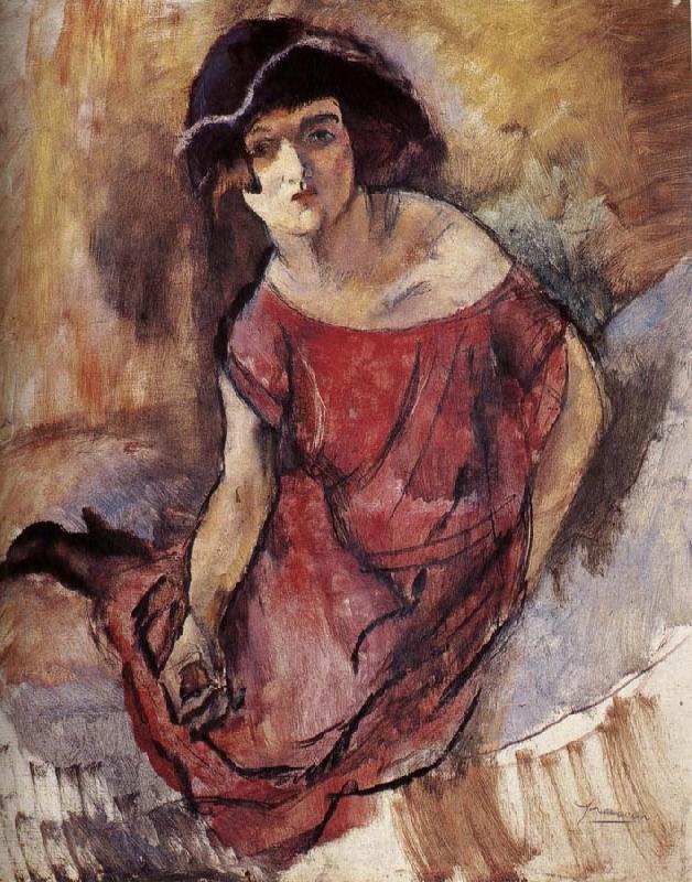 Jules Pascin The beautiful girl from England Germany oil painting art